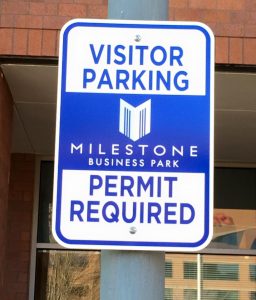 Informational Signs 5b7da4575cf4b custom parking outdoor metal traffic sign safety wayfinding 256x300